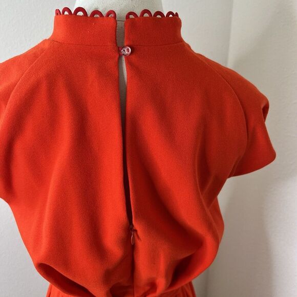 RACHEL COMEY‎ JACMAR DRESS SIZE 4 BRIGHT RED CREPE S - Picture 9 of 14